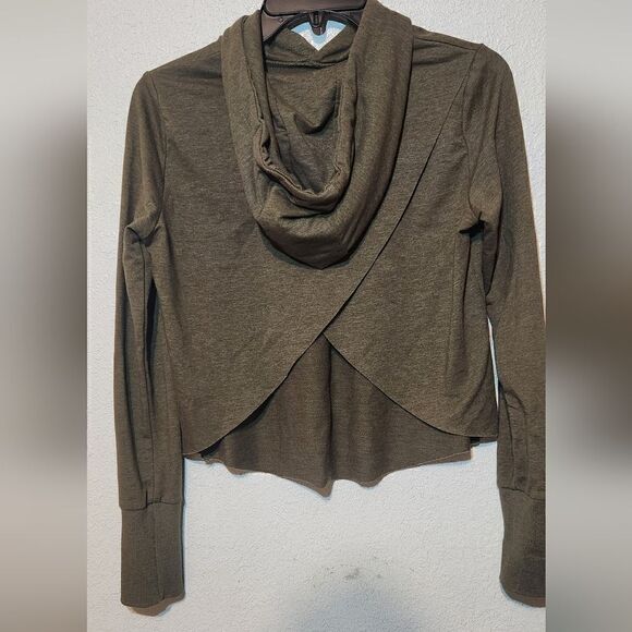 Gymshark Cropped Hoodie Sweatshirt wrap cross back size XS - Picture 9 of 11